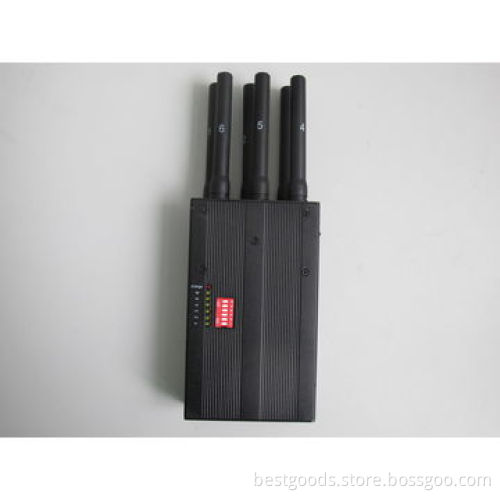 Power Mobile Phone GPS Wi-Fi Jammer with 6 Antennas